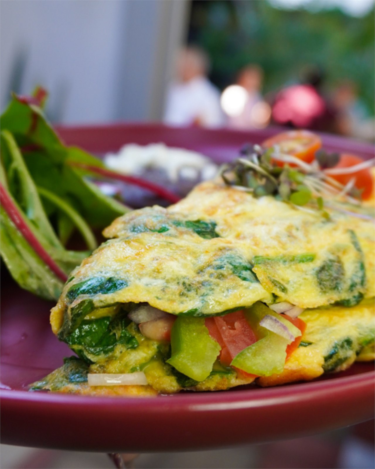 Omelette de Espinacas y Queso